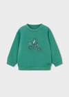 Mayoral Erkek Çocuk Baskılı Sweatshirt Zümrüt Yeşili 4459