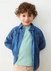 Mayoral Erkek Çocuk Cepli Denim Gömlek Mavi 4103