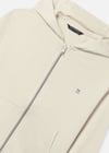 Mayoral Erkek Çocuk Fermuarlı Kapüşonlu Sweatshirt Ceket Krem 804