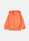 Mayoral Erkek Çocuk Fermuarlı Kapüşonlu Sweatshirt Oranj 3412