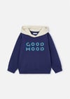 Mayoral Erkek Çocuk İşlemeli Kapüşonlu Sweatshirt Lacivert 3482