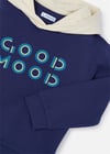 Mayoral Erkek Çocuk İşlemeli Kapüşonlu Sweatshirt Lacivert 3482