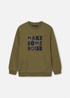 Mayoral Erkek Çocuk İşlemeli Sweatshirt Haki 7488