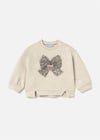 Mayoral Kız Bebek Baskılı Sweatshirt Bej 2433
