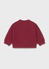 Mayoral Kız Bebek Baskılı Sweatshirt Bordo 2433