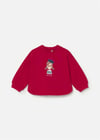 Mayoral Kız Bebek Baskılı Sweatshirt Kırmızı 1495