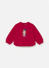 Mayoral Kız Bebek Baskılı Sweatshirt Kırmızı 1495