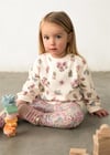Mayoral Kız Bebek Baskılı Sweatshirt Krem 2433