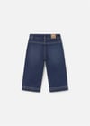 Mayoral Kız Bebek Çiçek İşlemeli Denim Pantolon Lacivert 2554