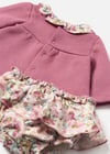 Mayoral Kız Bebek Çiçekli Etek Sweatshirt Takım Gül Kurusu 2246