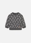 Mayoral Kız Bebek Desenli Sweatshirt Antrasit 2430