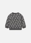 Mayoral Kız Bebek Desenli Sweatshirt Antrasit 2430