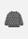 Mayoral Kız Bebek Desenli Sweatshirt Antrasit 2430