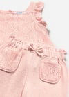 Mayoral Kız Bebek Güpürlü Pantolon Bluz Takım Pembe 1515