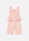 Mayoral Kız Bebek Güpürlü Pantolon Bluz Takım Pembe 1515