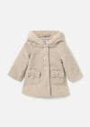 Mayoral Kız Bebek Kapüşonlu Düğmeli Kaban Krem 2436