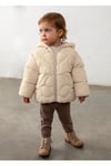 Mayoral Kız Bebek Kapüşonlu Şişme Mont Krem 2438