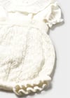 Mayoral Kız Bebek Örgü Kısa Tulum Tişört Takım Beyaz 1637