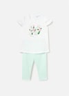 Mayoral Kız Bebek T-shirt Tayt Takım Mint 1776
