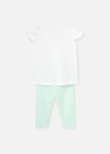 Mayoral Kız Bebek T-shirt Tayt Takım Mint 1776