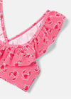 Mayoral Kız Çocuk Baskılı Fırfırlı Bikini Takımı Pembe 3734