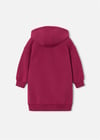 Mayoral Kız Çocuk Baskılı Kapüşonlu Sweatshirt Elbise Bordo 4916