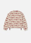 Mayoral Kız Çocuk Baskılı Sweatshirt Bej 7430