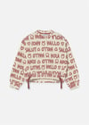 Mayoral Kız Çocuk Baskılı Sweatshirt Bej 7430