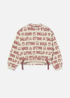 Mayoral Kız Çocuk Baskılı Sweatshirt Bej 7430