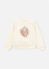 Mayoral Kız Çocuk Baskılı Sweatshirt Krem 3448