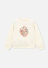 Mayoral Kız Çocuk Baskılı Sweatshirt Krem 3448