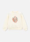 Mayoral Kız Çocuk Baskılı Sweatshirt Krem 3448