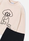 Mayoral Kız Çocuk Baskılı Sweatshirt Tayt Takım Siyah 4733