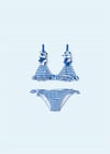 Mayoral Kız Çocuk Çiçekli Bikini Mavi 3790