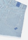 Mayoral Kız Çocuk Çizgili Denim Şort Mavi 6205