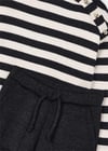 Mayoral Kız Çocuk Çizgili Sweatshirt Pantolon Takım Siyah 4554