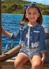 Mayoral Kız Çocuk Denim Kot Ceket 3475