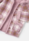 Mayoral Kız Çocuk Ekose Peluş Kaban Pembe 4485