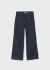 Mayoral Kız Çocuk Geniş Paça Çizgili Denim Pantolon Lacivert 7525