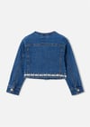Mayoral Kız Çocuk İşlemeli Denim Ceket Mavi 3453