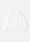 Mayoral Kız Çocuk İşlemeli Harfli Sweatshirt Krem 3468