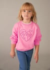 Mayoral Kız Çocuk İşlemeli Sweatshirt Pembe 3449