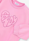 Mayoral Kız Çocuk İşlemeli Sweatshirt Pembe 3449