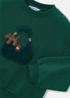 Mayoral Kız Çocuk Kabartmalı Sweatshirt Zümrüt Yeşili 4407