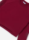 Mayoral Kız Çocuk Kol Detaylı Sweatshirt Bordo 7471