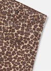 Mayoral Kız Çocuk Leopar Desenli Gabardin Pantolon Kahverengi 4519