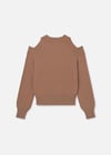Mayoral Kız Çocuk Omuz Detaylı Balıkçı Yaka Kazak Kahverengi 7312