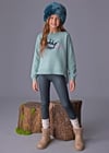 Mayoral Kız Çocuk Parlak Tayt Ve Sweatshirt Takım Petrol 7759