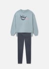 Mayoral Kız Çocuk Parlak Tayt Ve Sweatshirt Takım Petrol 7759