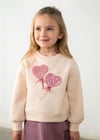 Mayoral Kız Çocuk Pullu Sweatshirt Krem 4408